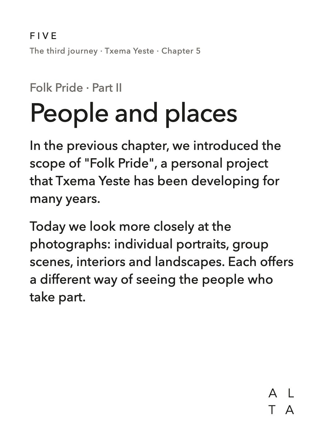 Five, Chapter 5 · Folk Pride, Part II (2/20)