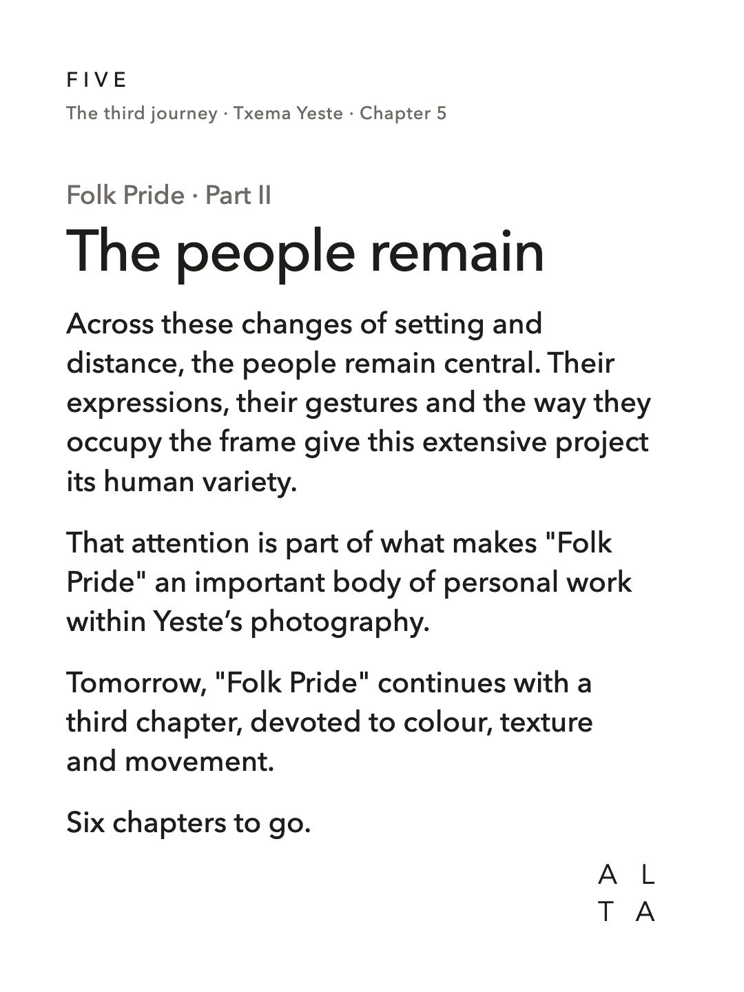 Five, Chapter 5 · Folk Pride, Part II (20/20)