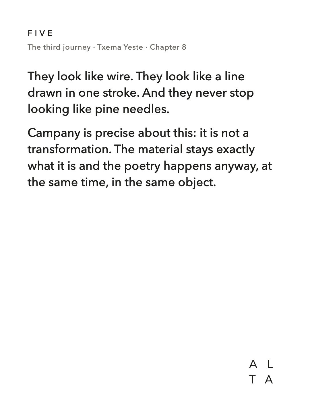 Five, Chapter 8 · Needles (6/20)