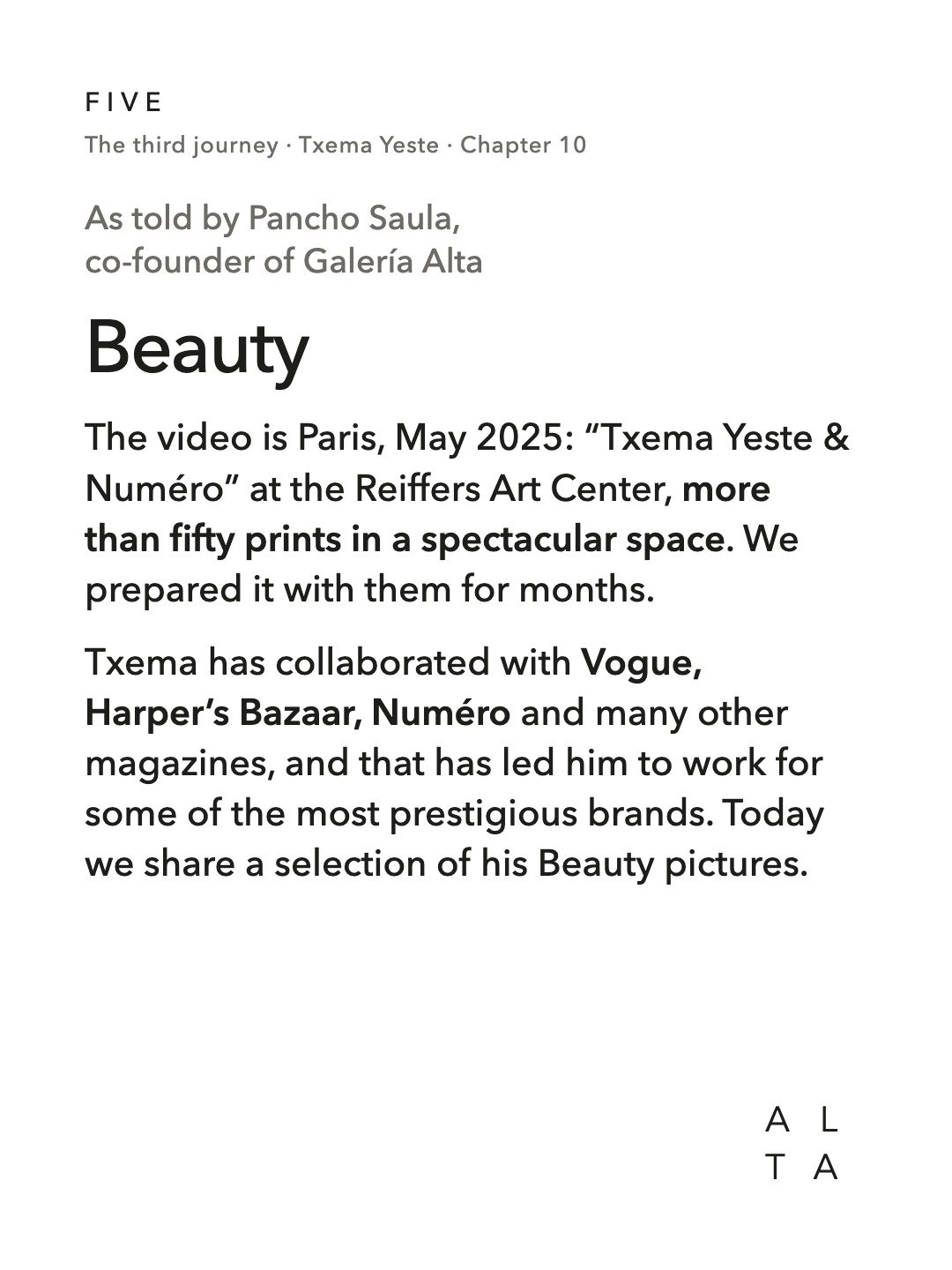 Five, Chapter 10 · Beauty (2/19)