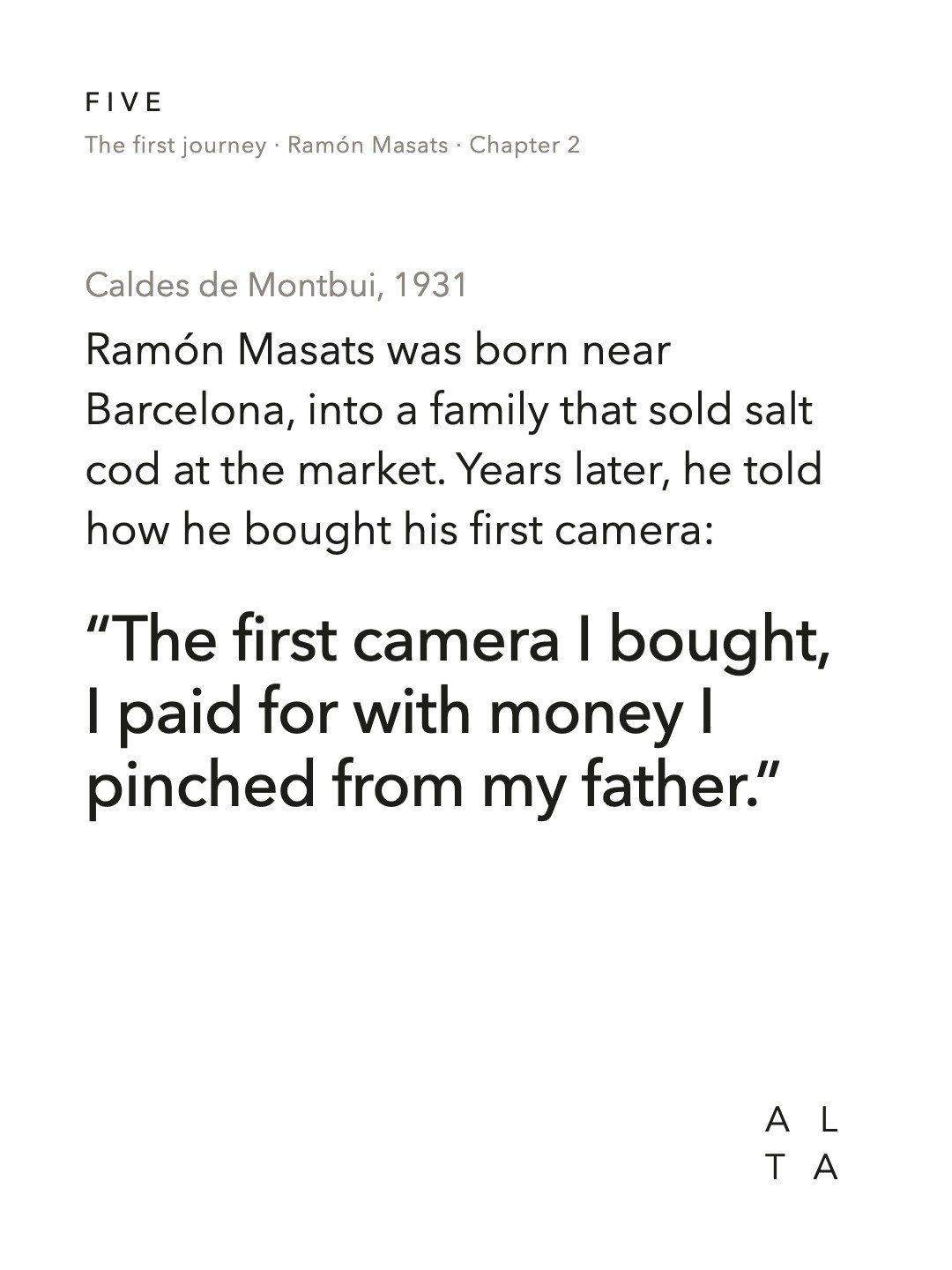 Five, Chapter 2 · Who was Ramón Masats (4/15)