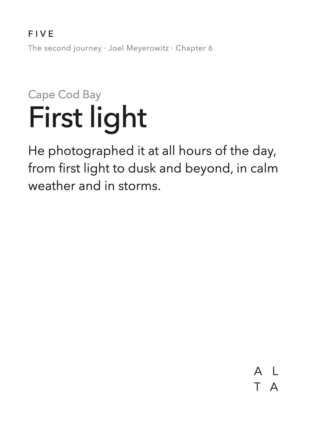 Five, Chapter 6 · The same view (4/20)