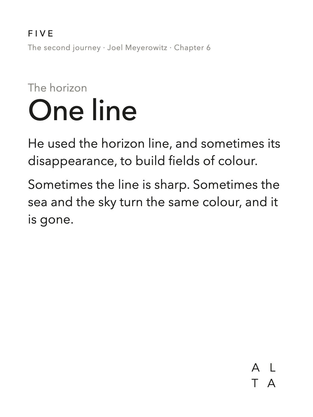 Five, Chapter 6 · The same view (6/20)