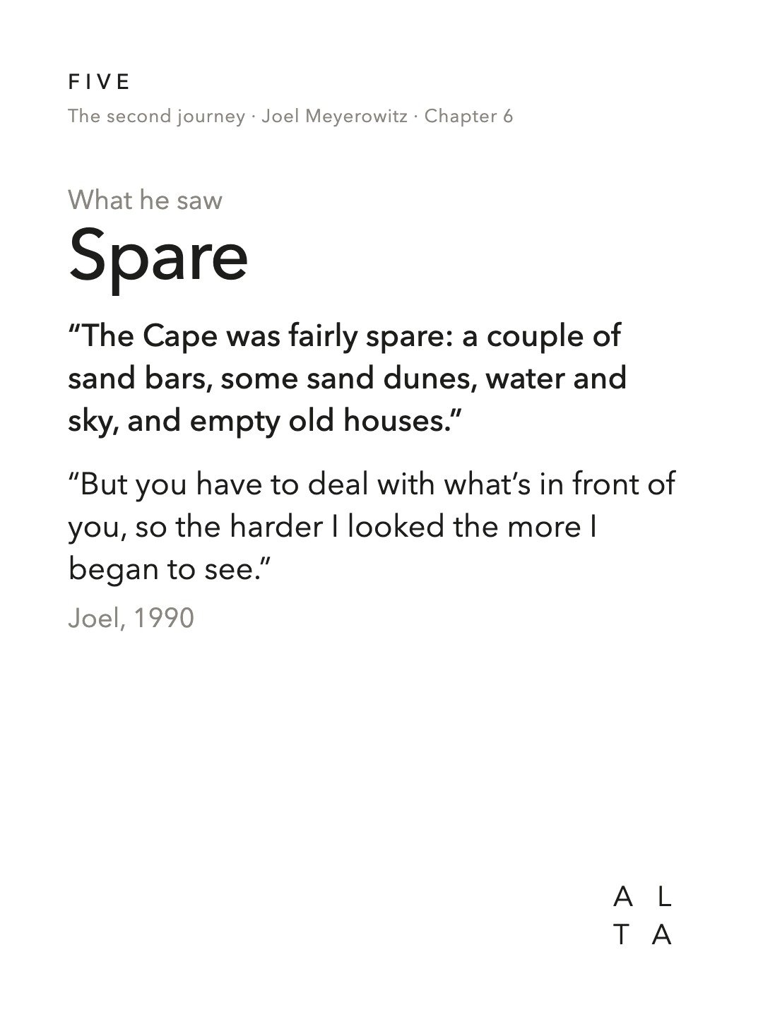 Five, Chapter 6 · The same view (10/20)