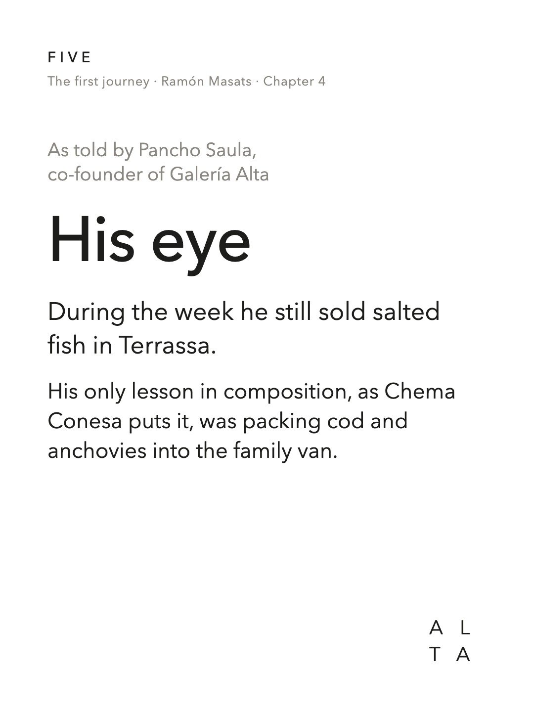 Five, Chapter 4 · His eye (2/14)