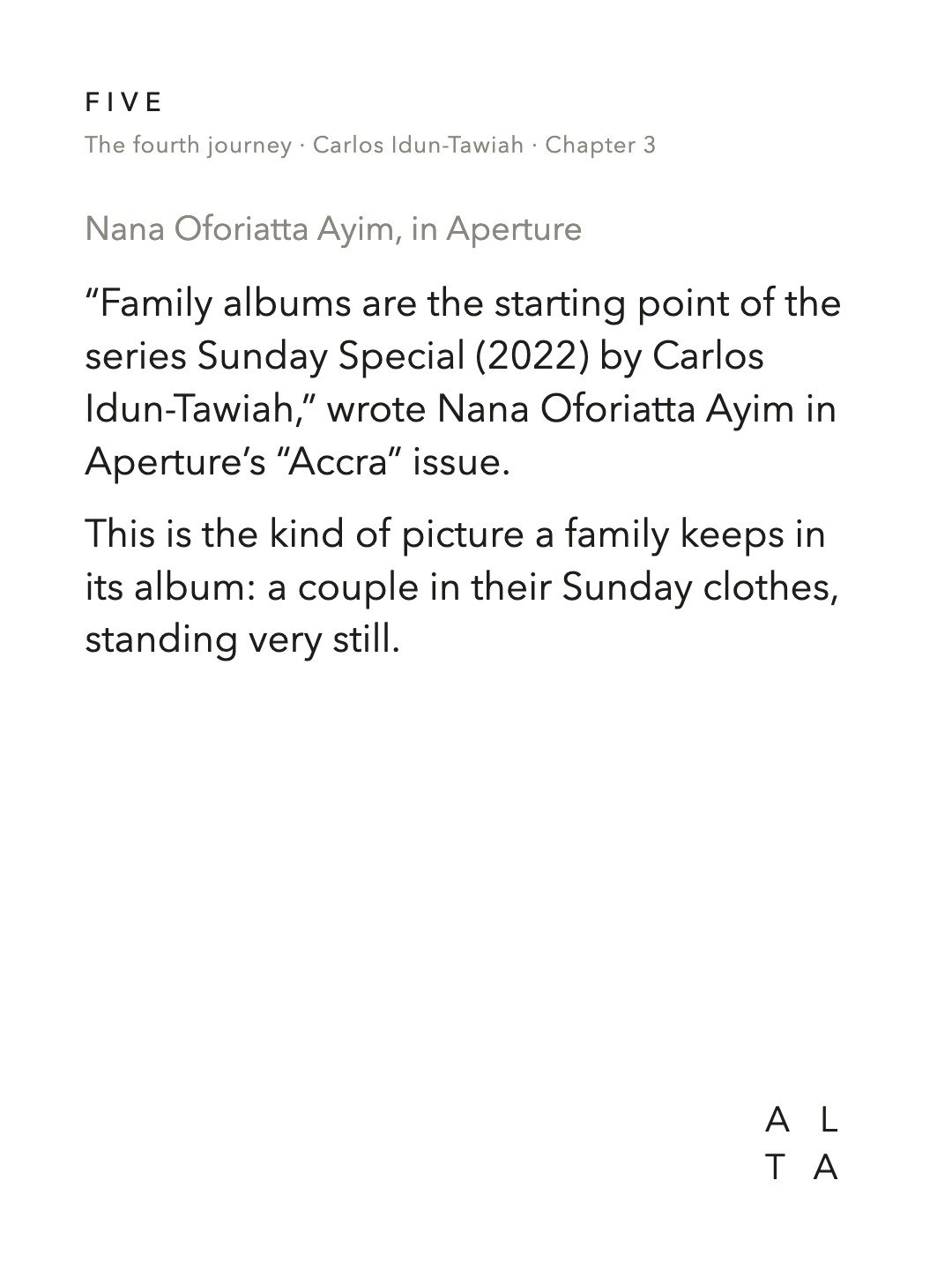 Five, Chapter 3 · Sunday Special, Part II (12/20)