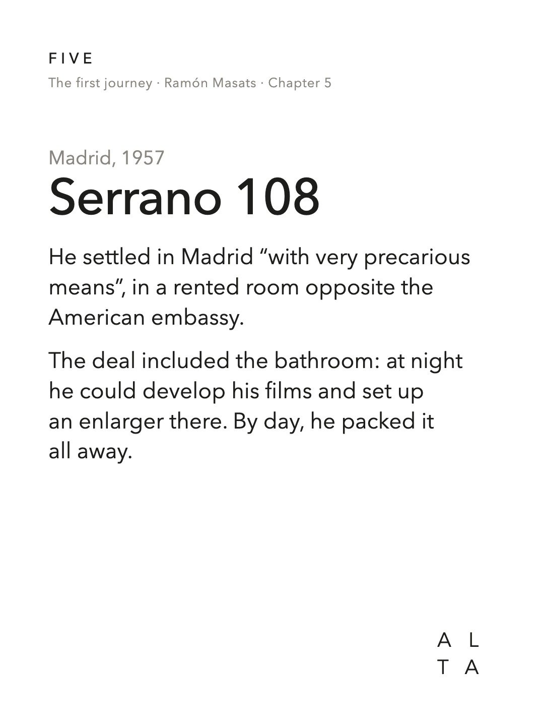Five, Chapter 5 · Madrid (4/16)
