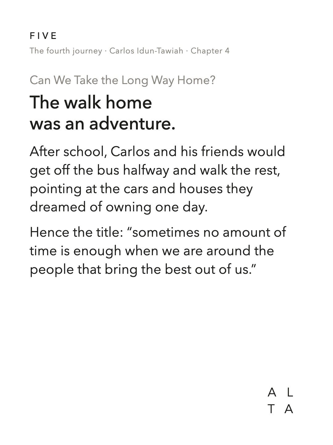 Five, Chapter 4 · Boys Will Always Be Boys (4/16)