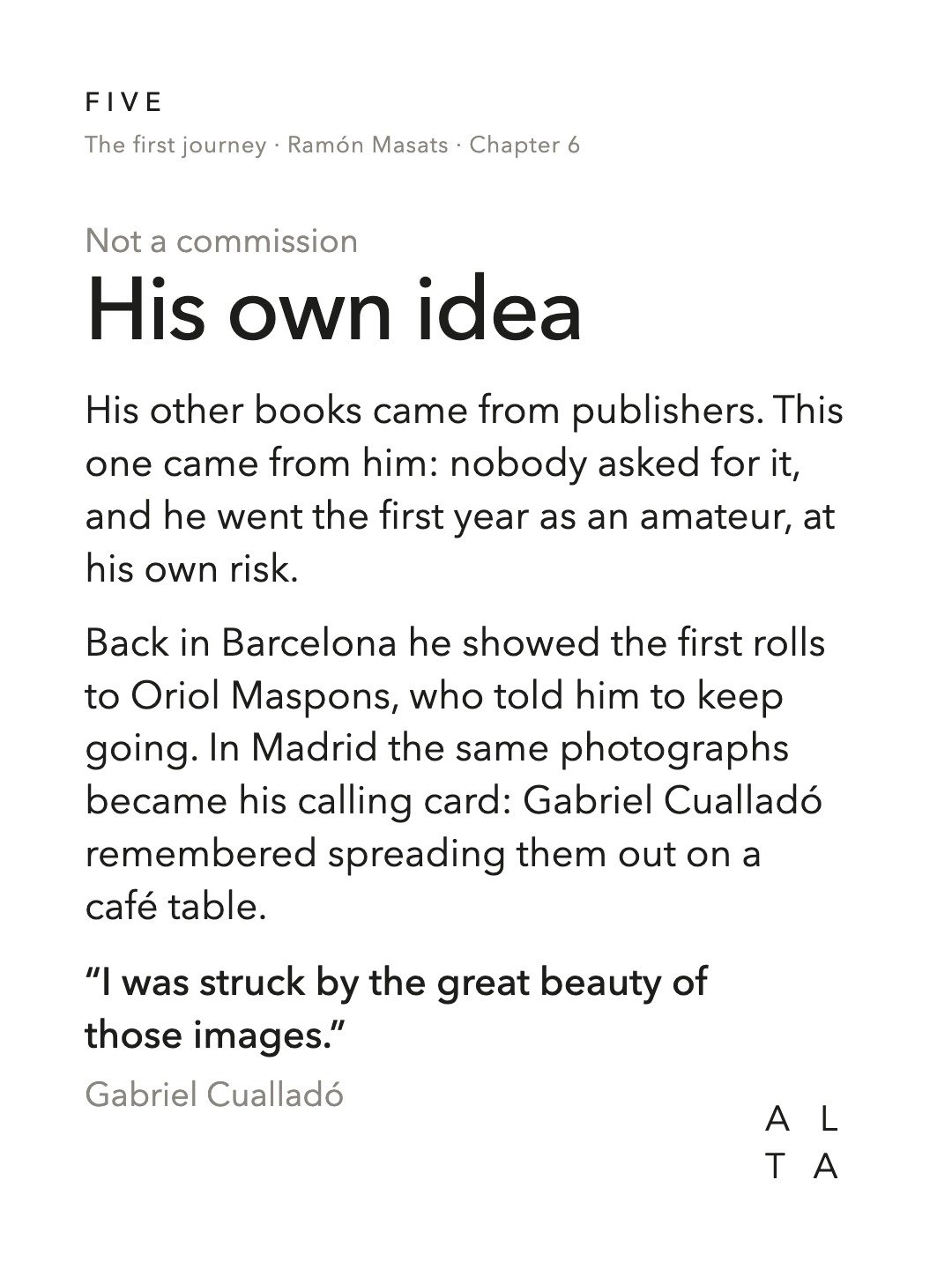 Five, Chapter 6 · Pamplona (6/20)