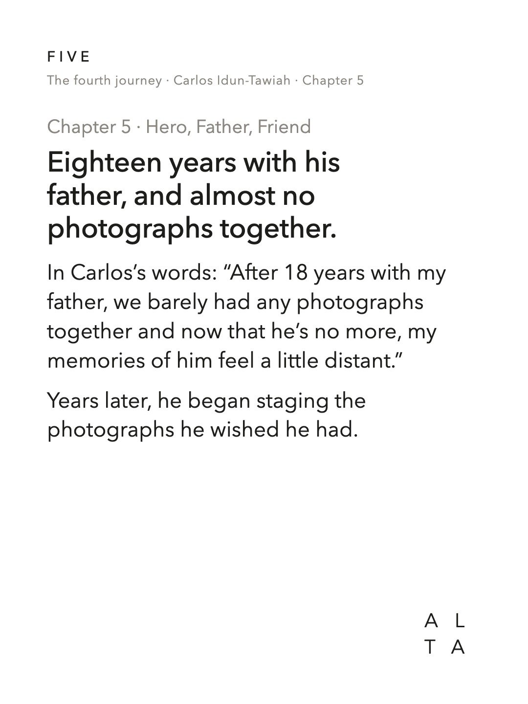 Five, Chapter 5 · Hero, Father, Friend (2/20)