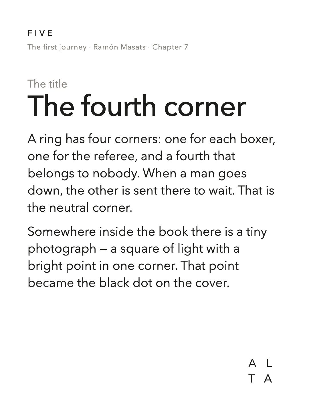 Five, Chapter 7 · Neutral Corner (15/20)