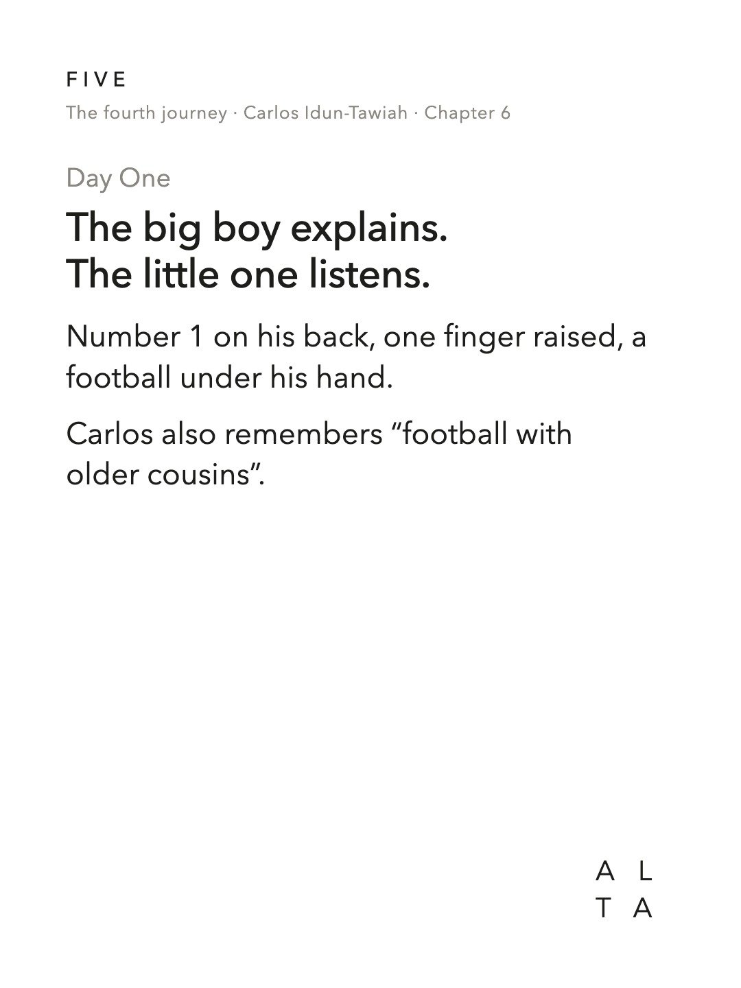 Five, Chapter 6 · Hero, Father, Friend, Part II (6/20)