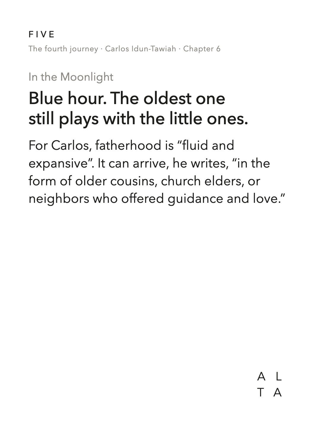 Five, Chapter 6 · Hero, Father, Friend, Part II (8/20)