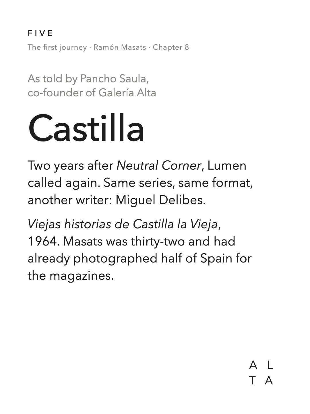 Five, Chapter 8 · Castilla (2/20)