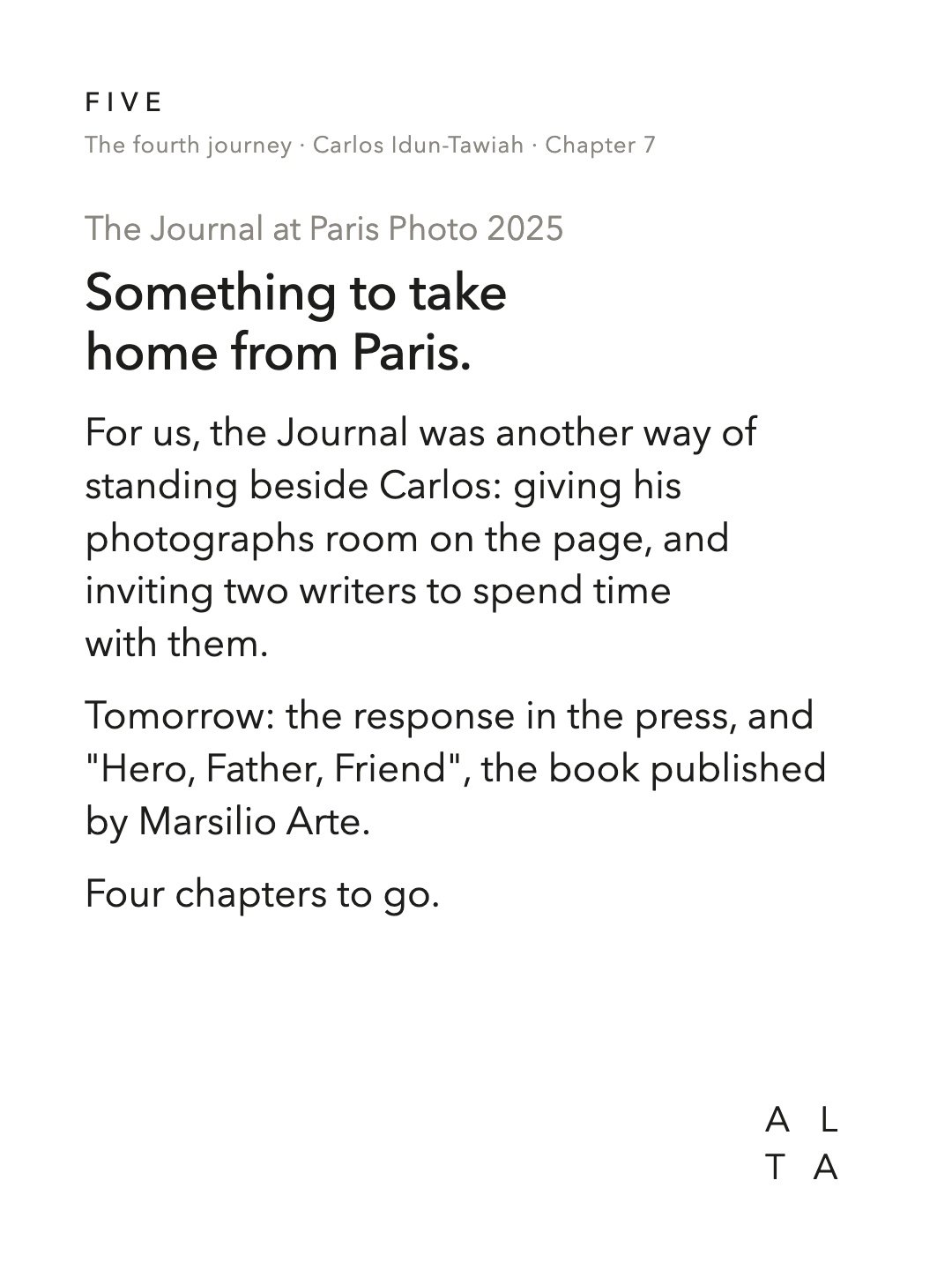Five, Chapter 7 · Paris Photo 2025 (18/18)