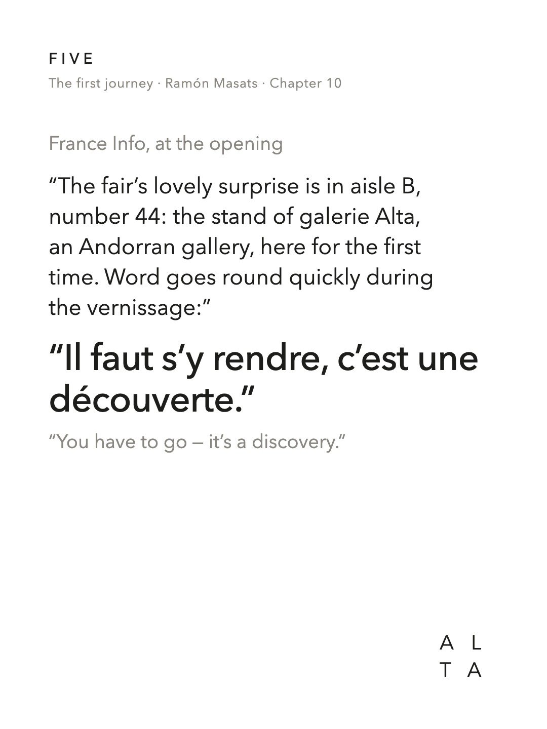 Five, Chapter 10 · Paris (5/19)