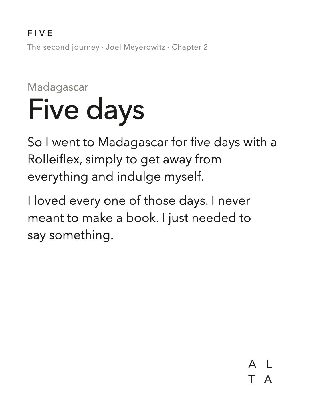 Five, Chapter 2 · Kill your little darlings (4/20)