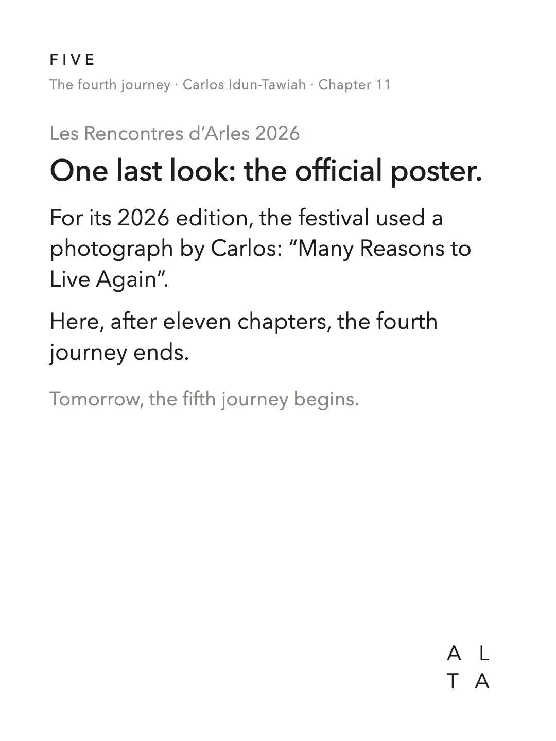 Five, Chapter 11 · Arles (10/10)