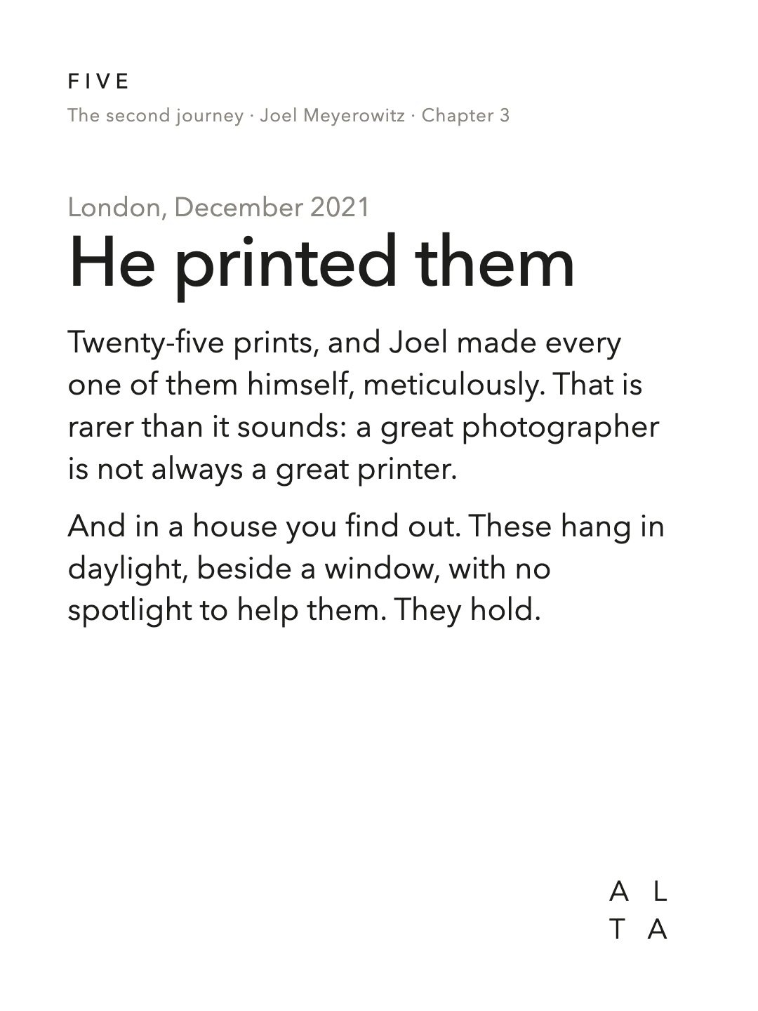 Five, Chapter 3 · License to See (11/20)
