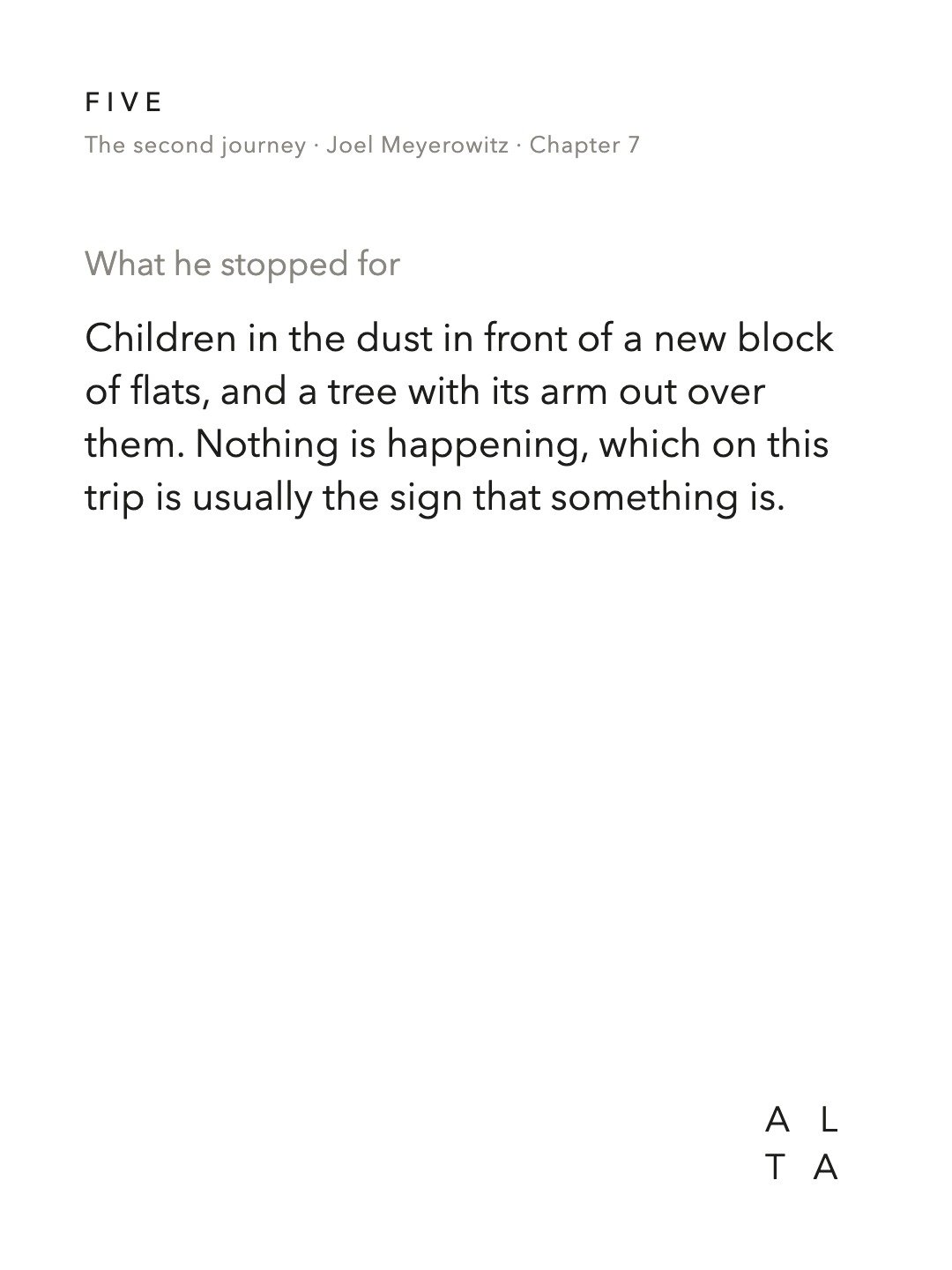 Five, Chapter 7 · My European Trip (17/20)