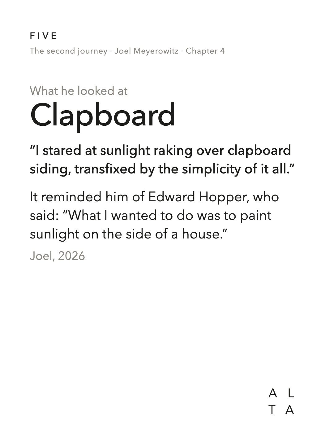 Five, Chapter 4 · Cape Light (12/20)
