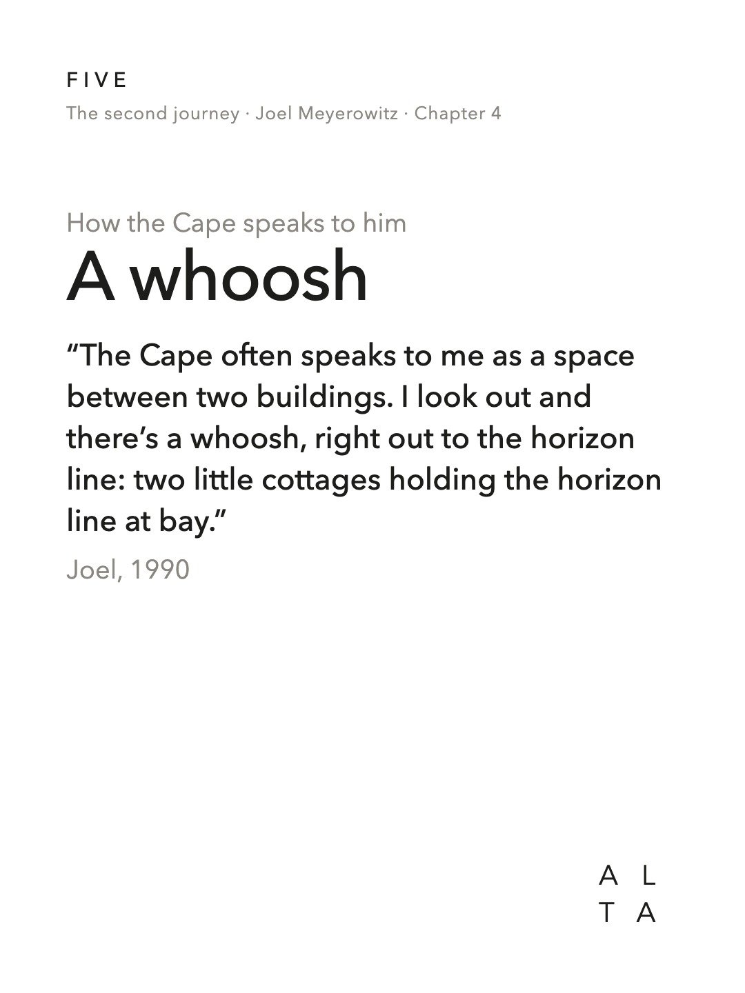 Five, Chapter 4 · Cape Light (16/20)