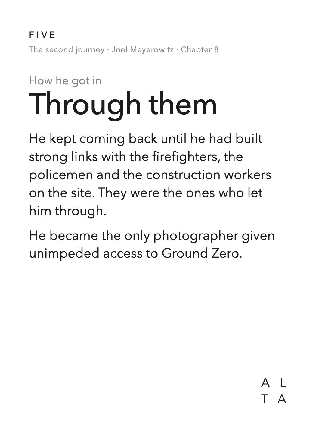 Five, Chapter 8 · Ground Zero (6/20)
