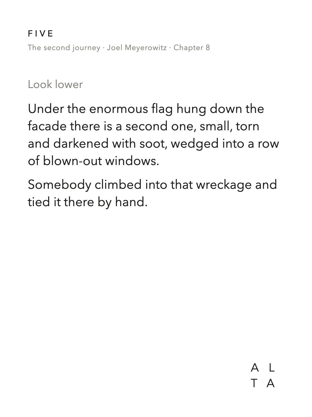 Five, Chapter 8 · Ground Zero (10/20)