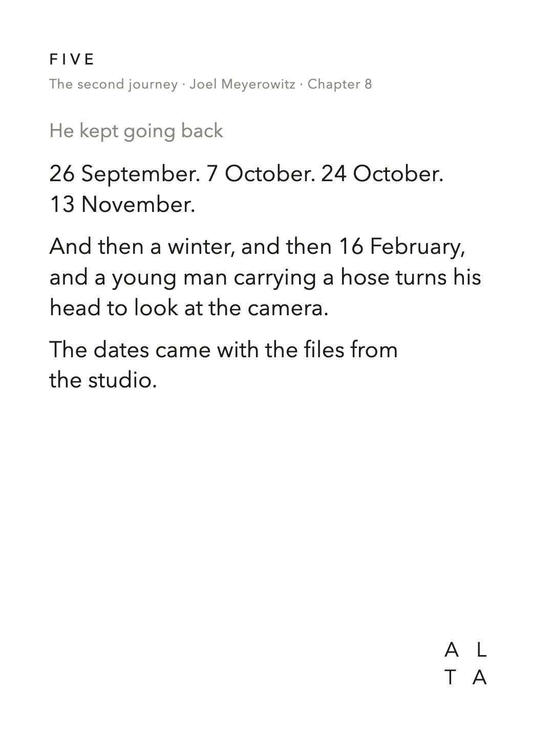 Five, Chapter 8 · Ground Zero (14/20)