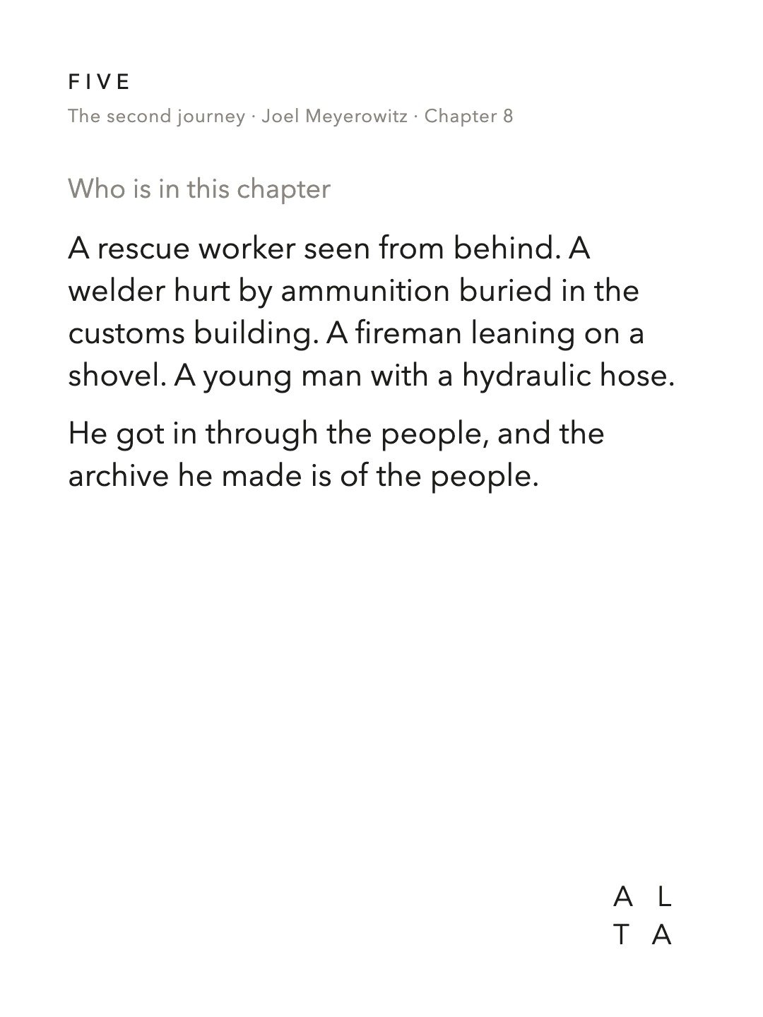Five, Chapter 8 · Ground Zero (17/20)