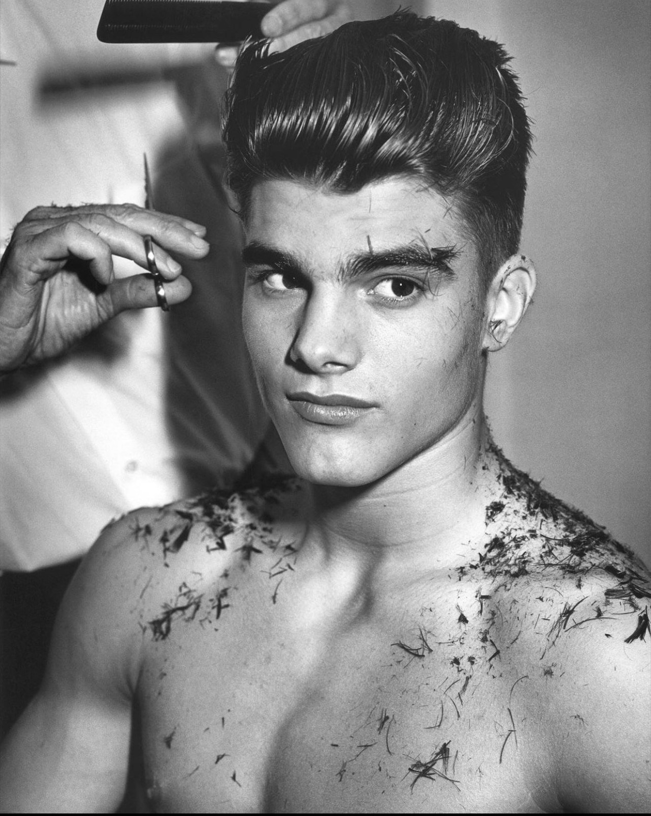 Bruce Weber, Peter Johnson, haircut, Palm Springs, CA, 1997