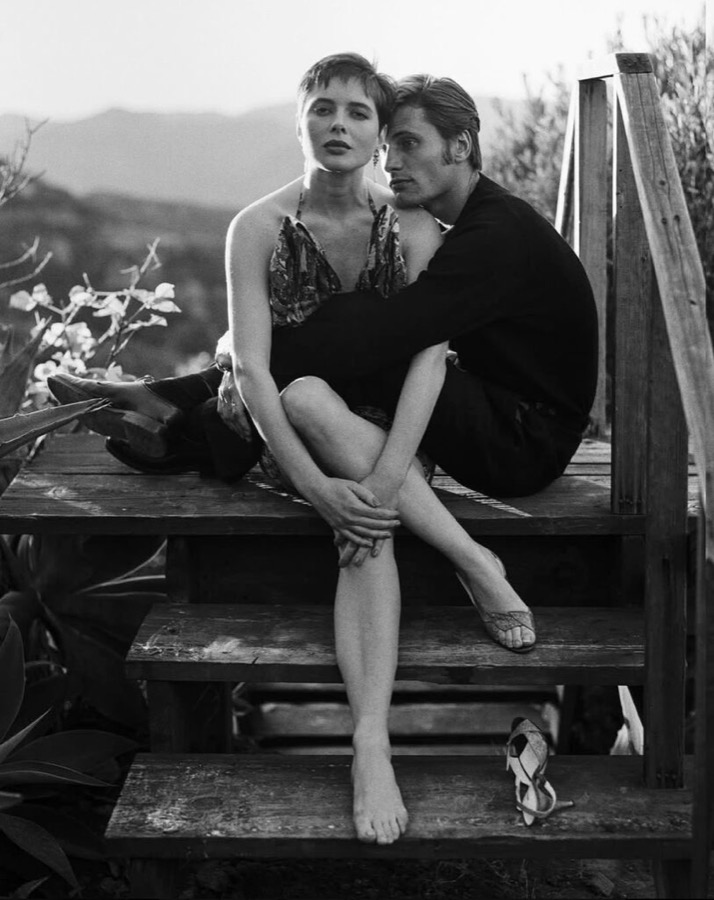 Bruce Weber, Isabella Rossellini and Viggo Mortensen, 1987