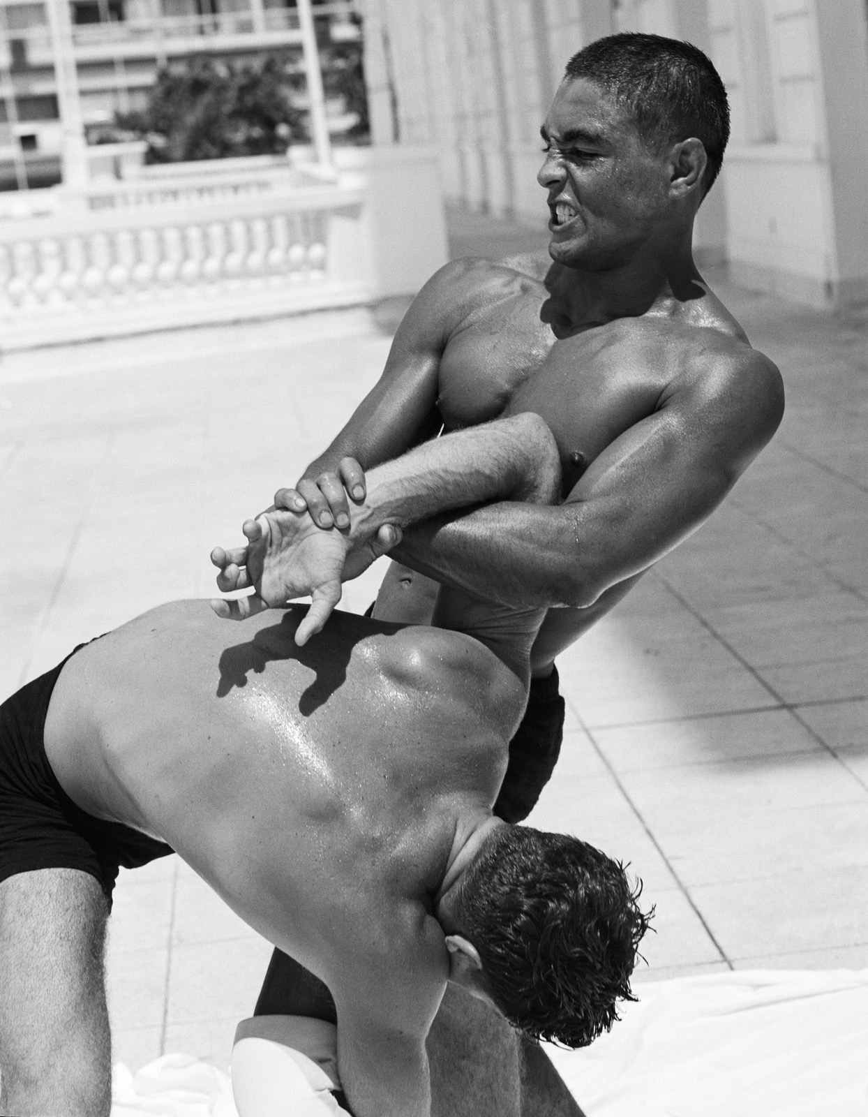 Bruce Weber, Rickson and Jorge fighting, Rio de Janeiro, Brazil, 1986