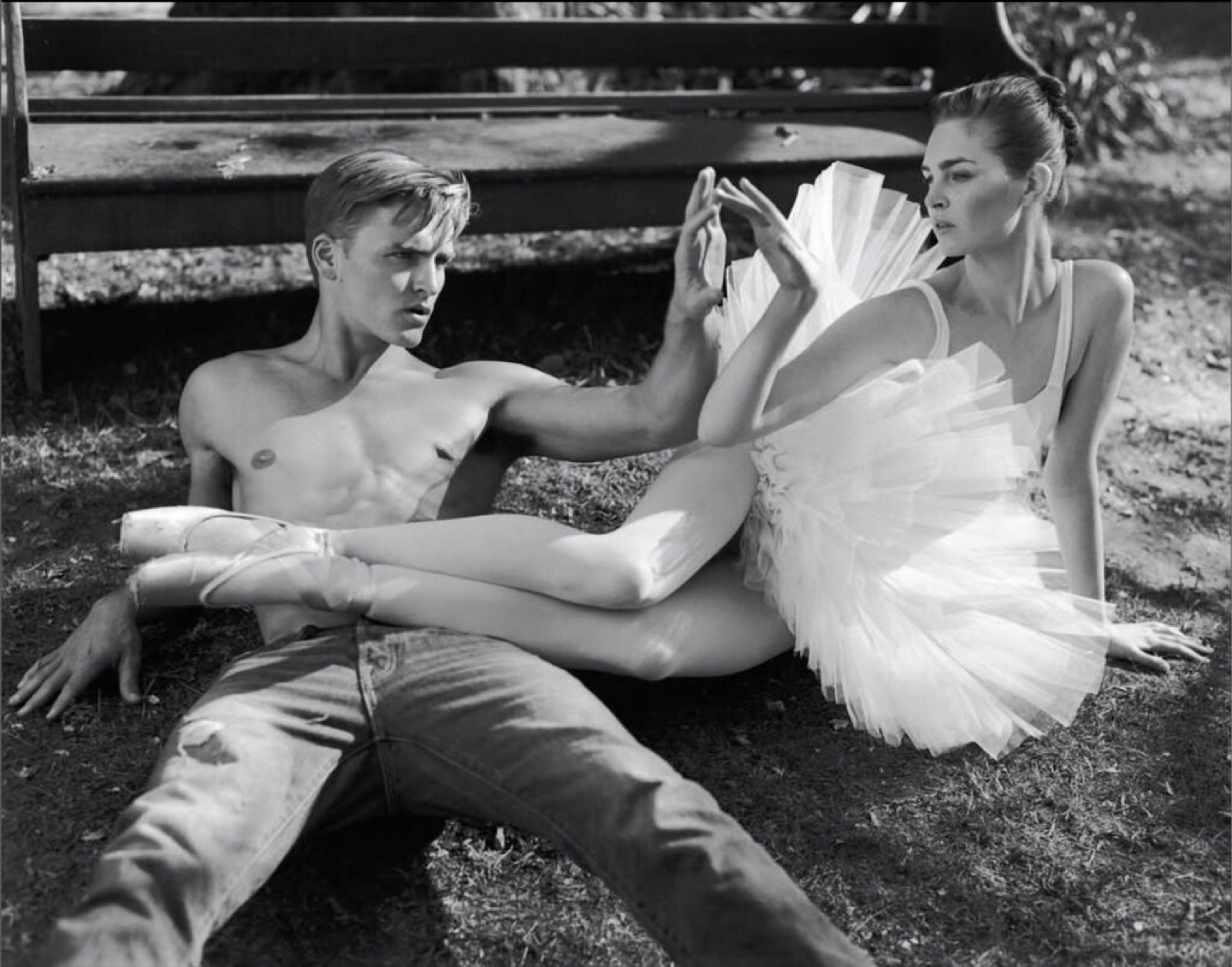 Bruce Weber, Yevgeniy Spiridonov and Laura Love, Santa Barbara, California, 2011