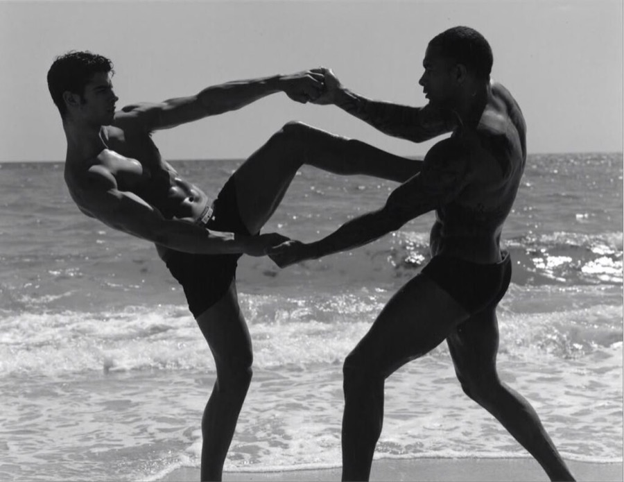 Bruce Weber, Franky Cammarata and Kenneth Guidroz, Golden Beach, Florida, 2014