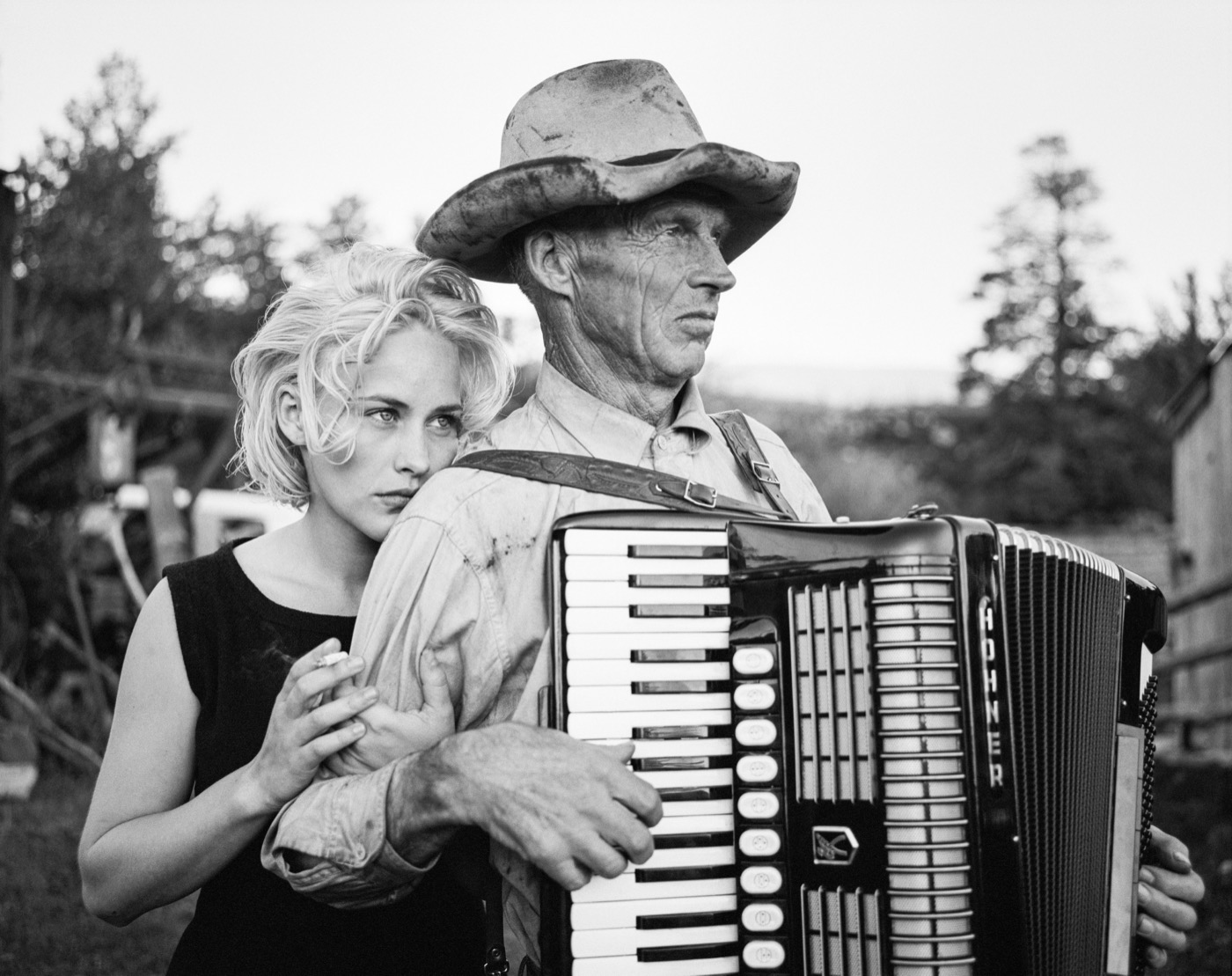 Bruce Weber, Patricia Arquette and John Holland, McLeod, MT, 1993