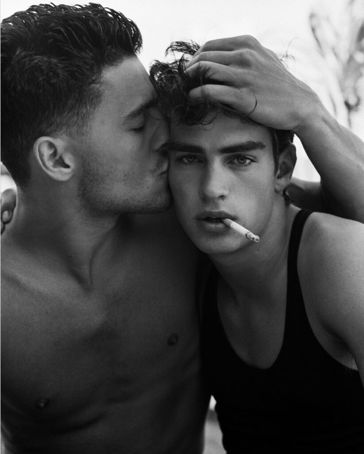 Bruce Weber, Marco De Conciliis and Rodney Harvey filming “Let’s Get Lost,” Cannes, France, 1987