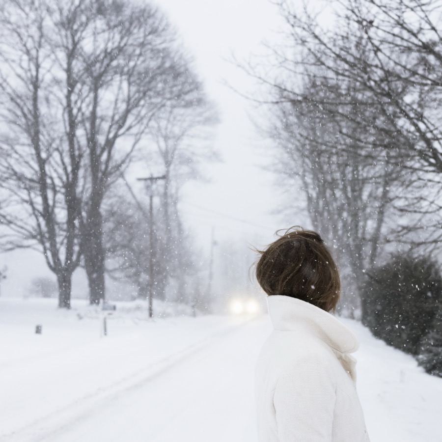 Cig Harvey, Hannah in the Blizzard, Rockport, Maine, 2017