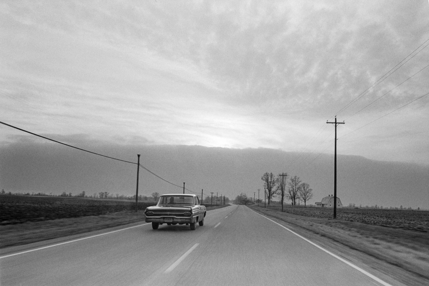 Clark Winter, Passing Car, Illinois, 1973