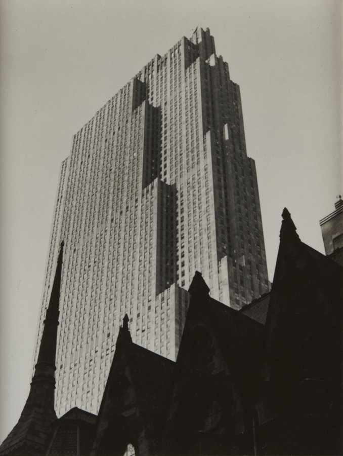 Dorothy Norman, Rockefeller Center and Church, New York, 1932