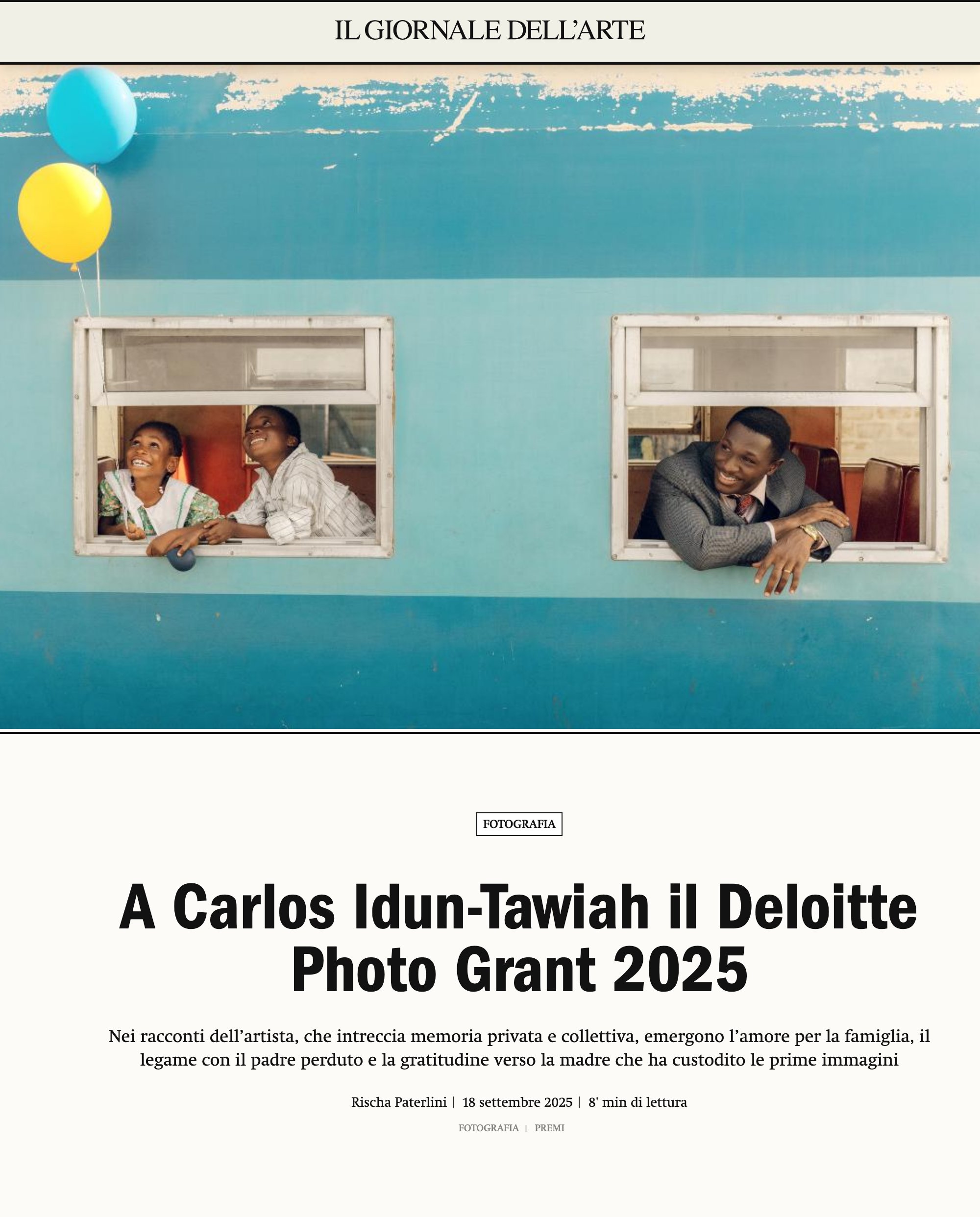 Carlos Idun-Tawiah Wins Deloitte Photo Grant 2025