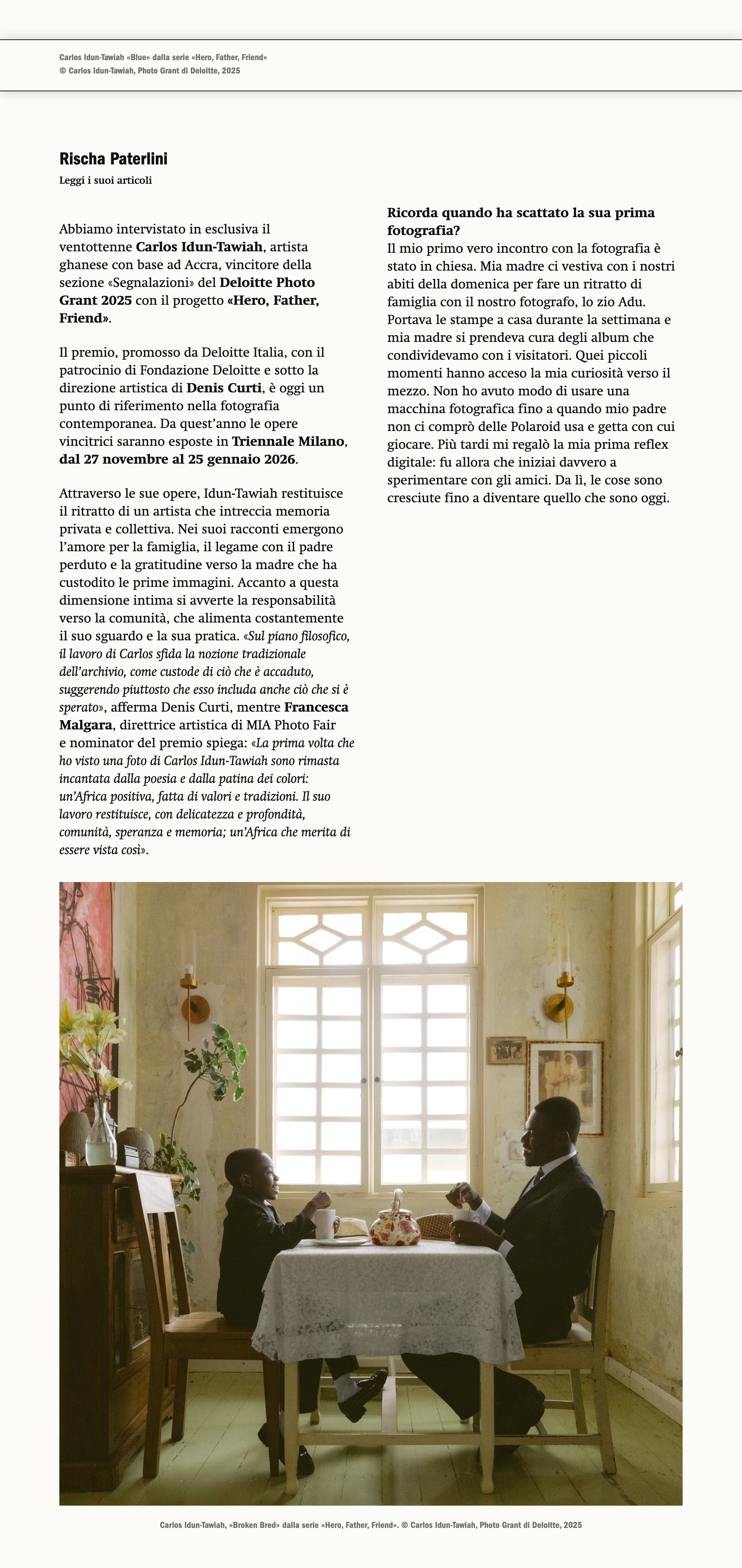 Carlos Idun-Tawiah Wins Deloitte Photo Grant 2025