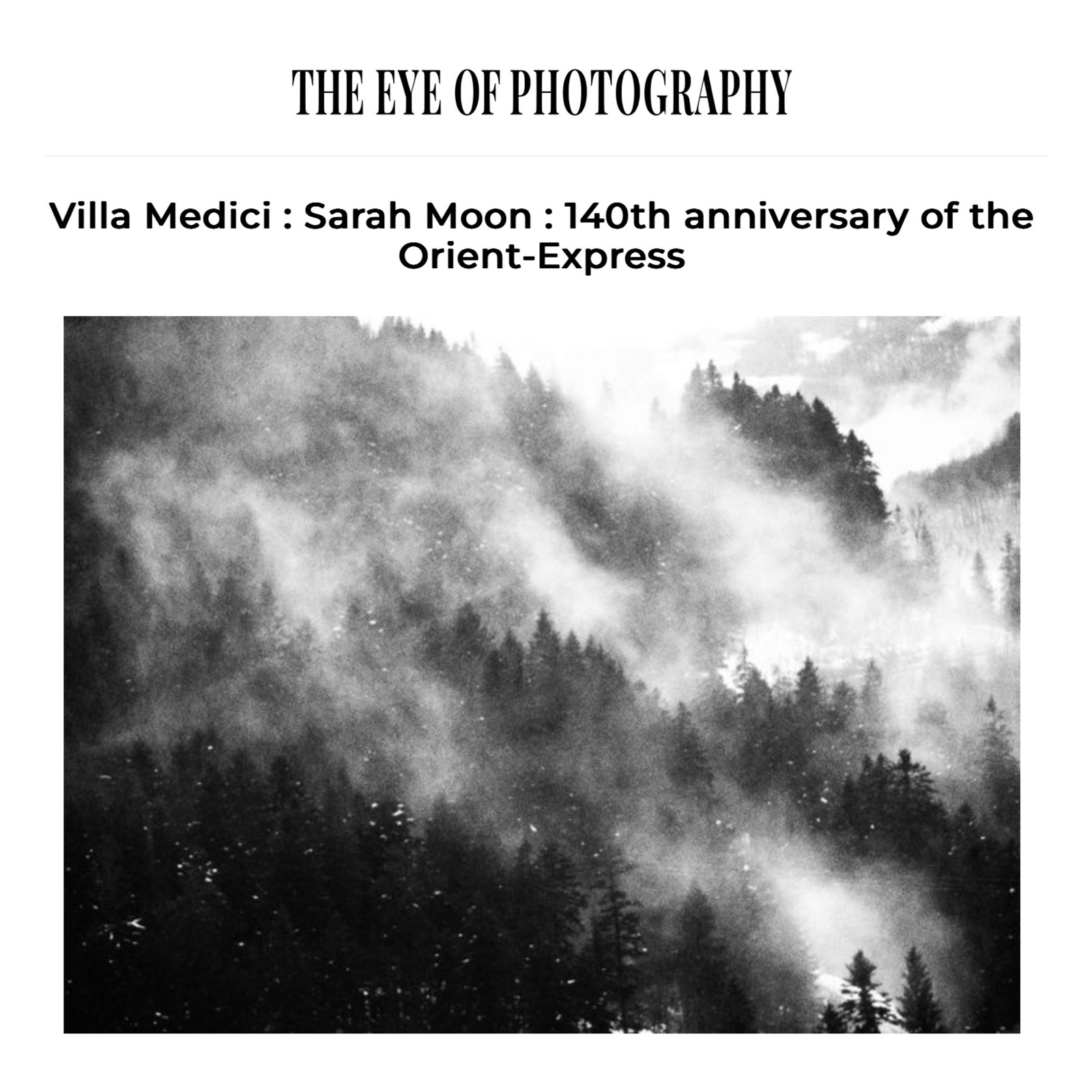 Sarah Moon at Villa Medici: 140th Anniversary of the Orient-Express