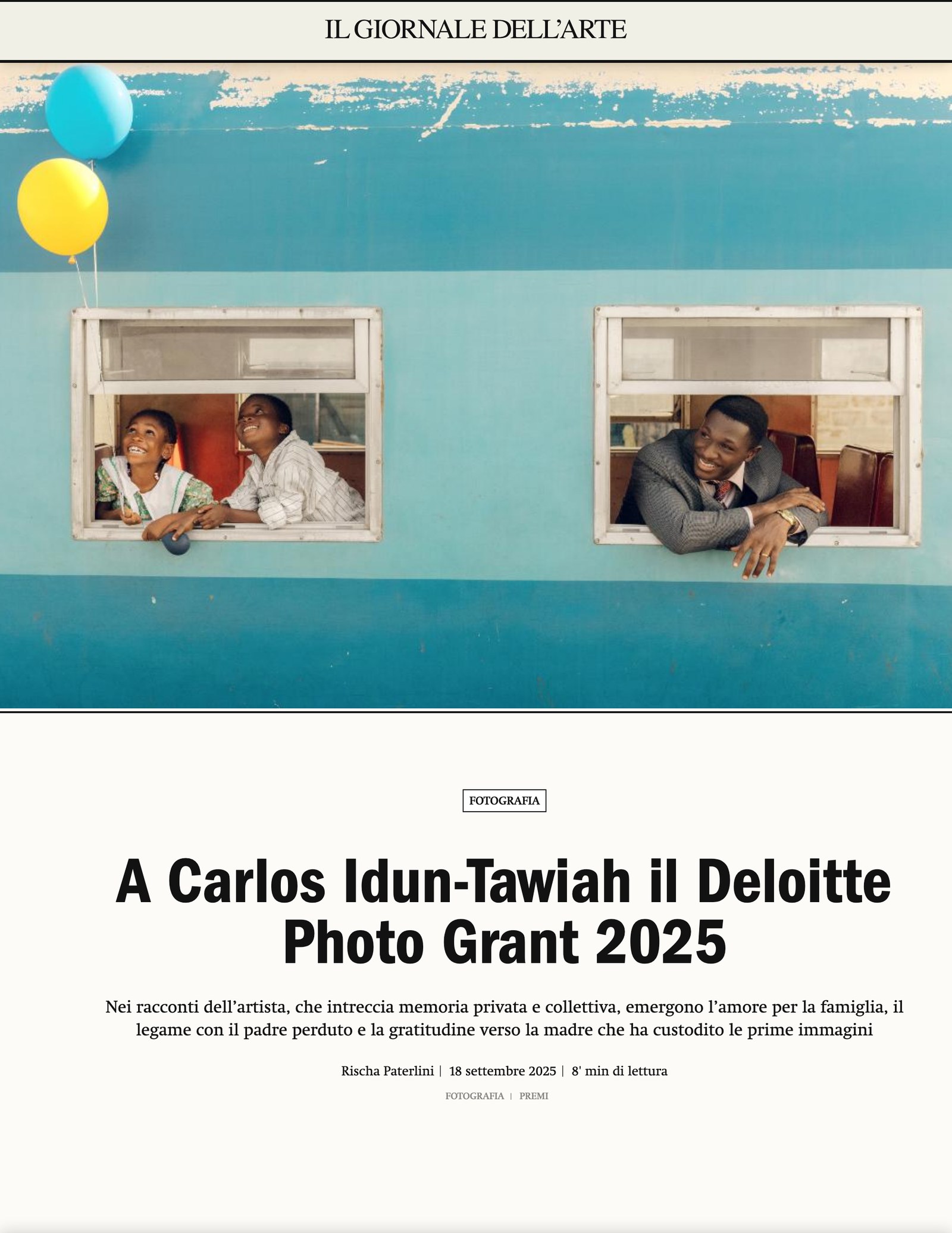 Carlos Idun-Tawiah Wins Deloitte Photo Grant 2025