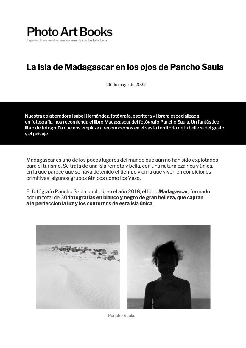 La Isla de Madagascar en los ojos de Pancho Saula