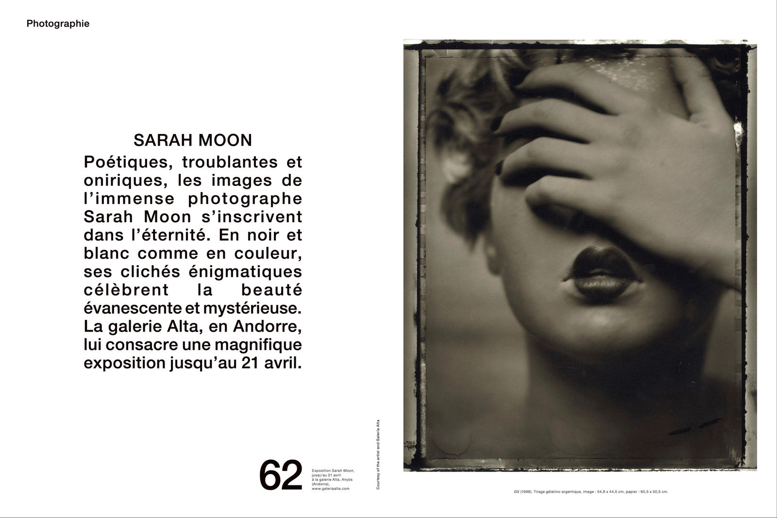 Sarah Moon : Exhibition in Andorra