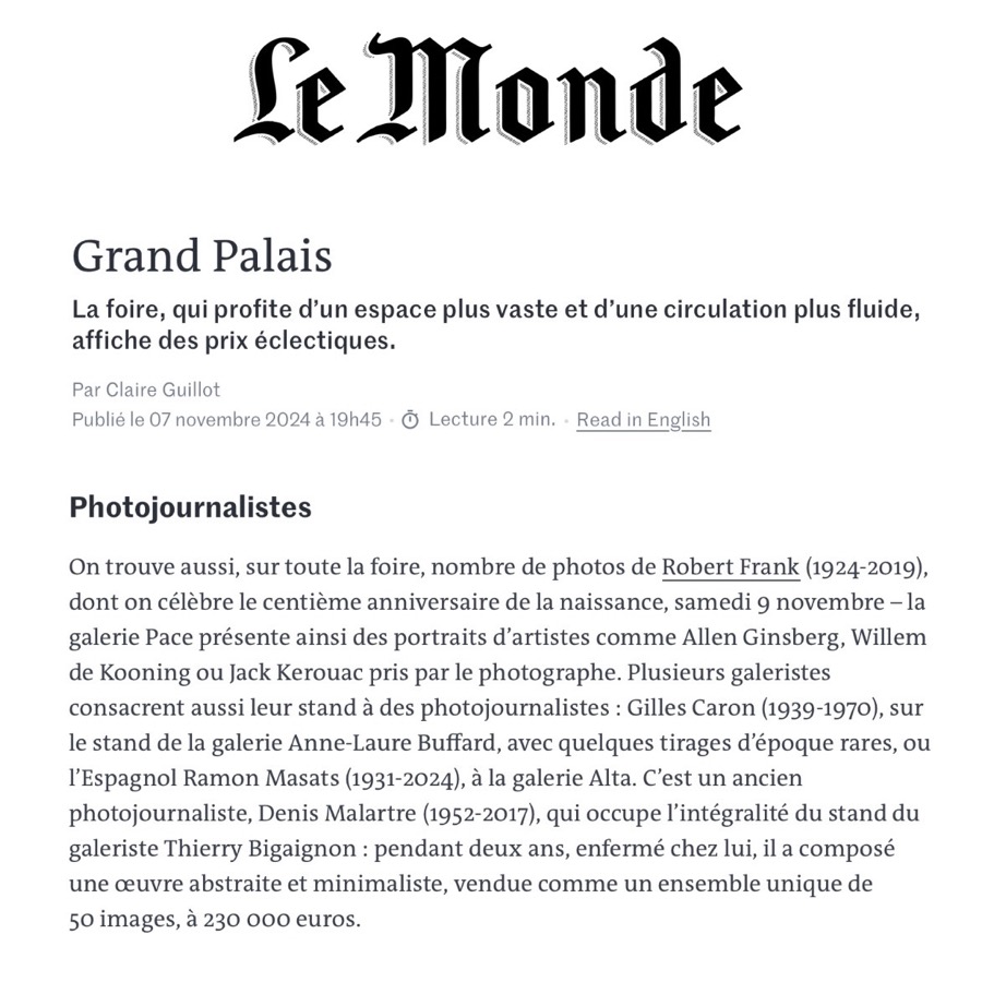 A Paris Photo, un retour en noir et blanc au Grand Palais