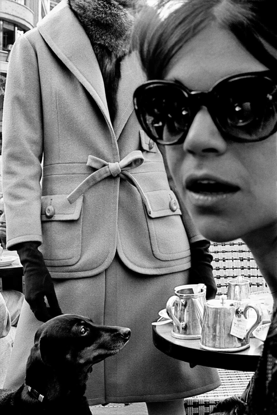 Frank Horvat, High Fashion with Carol Lobravico at Café de Flore, Paris, for Harper's Bazaar, 1962