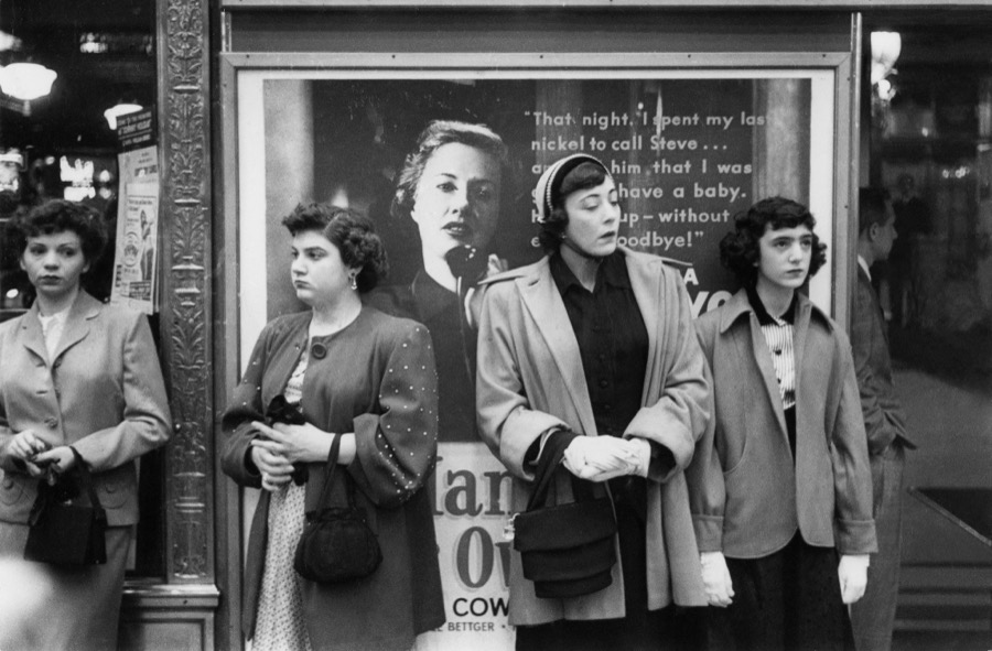 Louis Faurer, New York City, NY, (women in front of billboard), 1949