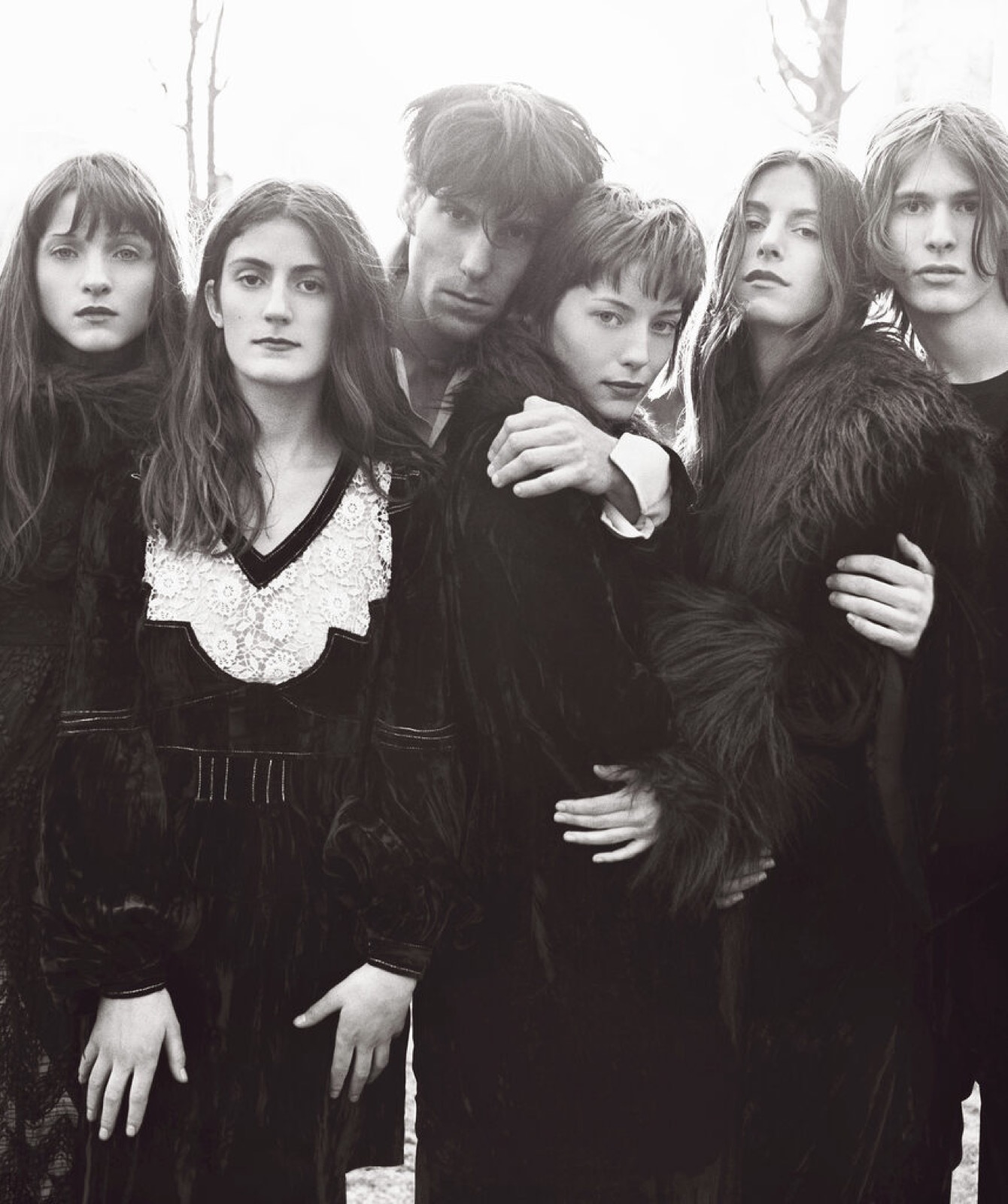 Steven Meisel, Michele Hicks, Poppy Lloyd, Marlon Richards, Lucie de la Falaise, Miranda Brooks, and Bill Skinne, New York, 1993